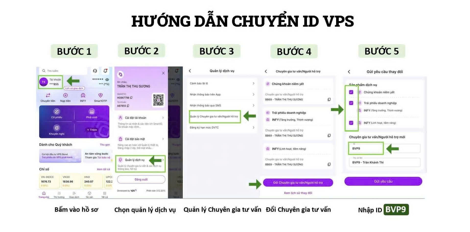 Hướng dẫn chuyển ID VPS